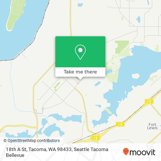 Mapa de 18th A St, Tacoma, WA 98433