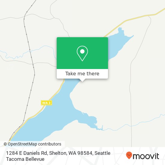 Mapa de 1284 E Daniels Rd, Shelton, WA 98584