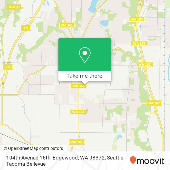 Mapa de 104th Avenue 16th, Edgewood, WA 98372