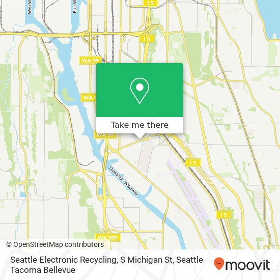 Seattle Electronic Recycling, S Michigan St map