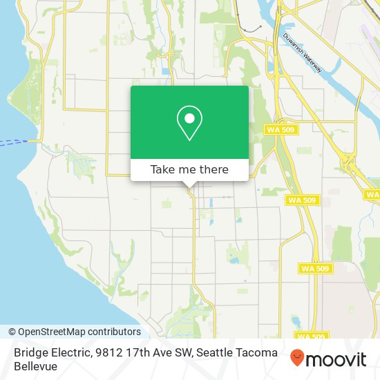 Mapa de Bridge Electric, 9812 17th Ave SW