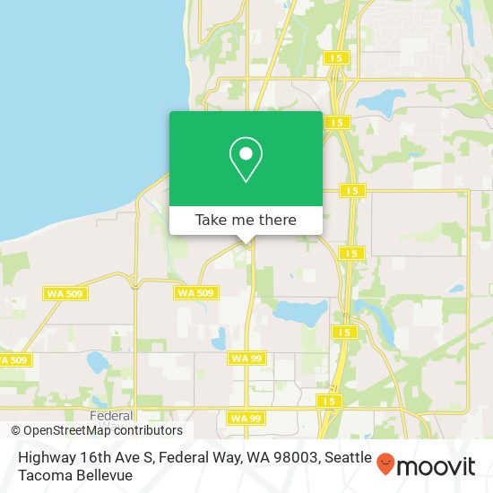 Highway  16th Ave S, Federal Way, WA 98003 map