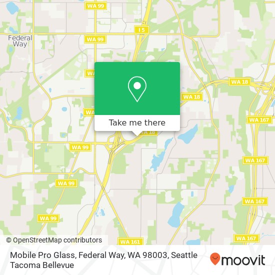 Mapa de Mobile Pro Glass, Federal Way, WA 98003