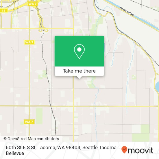 Mapa de 60th St E S St, Tacoma, WA 98404