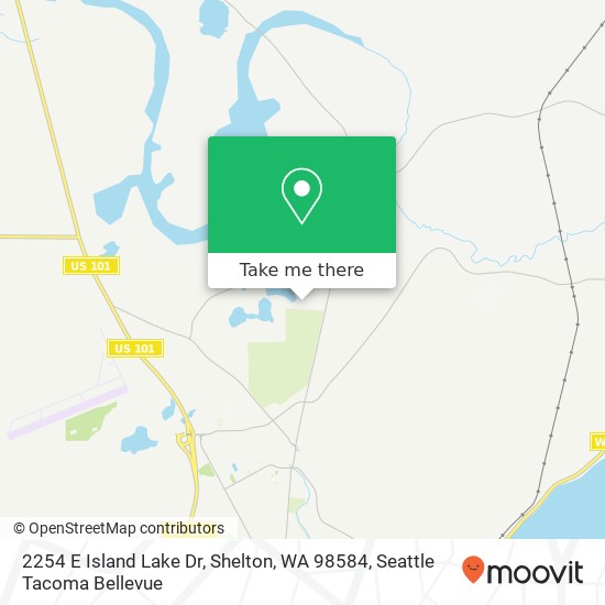Mapa de 2254 E Island Lake Dr, Shelton, WA 98584