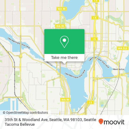 Mapa de 35th St & Woodland Ave, Seattle, WA 98103