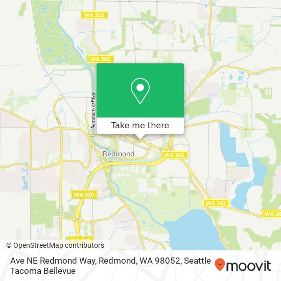 Ave NE Redmond Way, Redmond, WA 98052 map