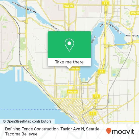 Mapa de Defining Fence Construction, Taylor Ave N