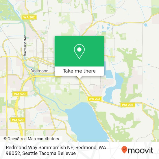 Mapa de Redmond Way Sammamish NE, Redmond, WA 98052