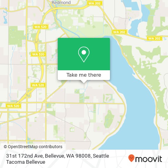 Mapa de 31st 172nd Ave, Bellevue, WA 98008