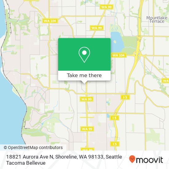 Mapa de 18821 Aurora Ave N, Shoreline, WA 98133
