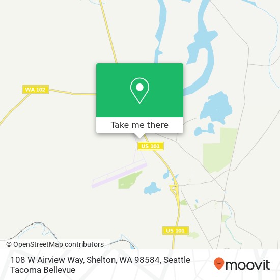 Mapa de 108 W Airview Way, Shelton, WA 98584