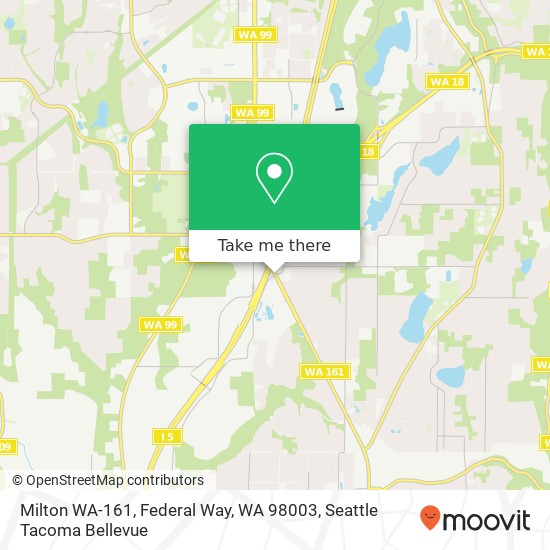 Milton WA-161, Federal Way, WA 98003 map