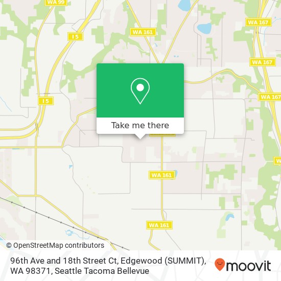 Mapa de 96th Ave and 18th Street Ct, Edgewood (SUMMIT), WA 98371