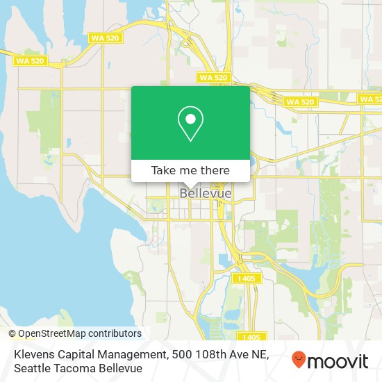 Mapa de Klevens Capital Management, 500 108th Ave NE