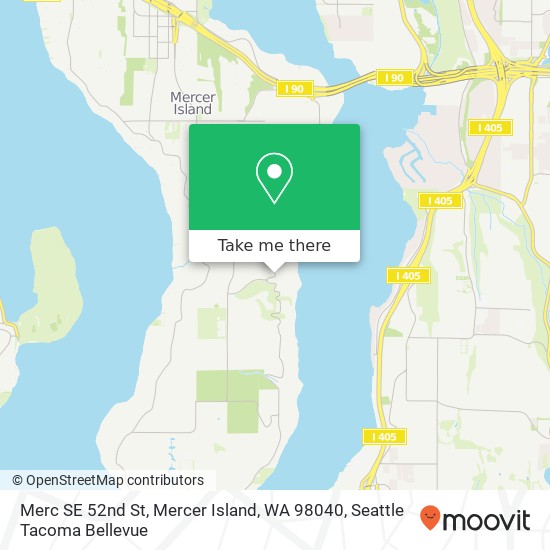 Mapa de Merc SE 52nd St, Mercer Island, WA 98040