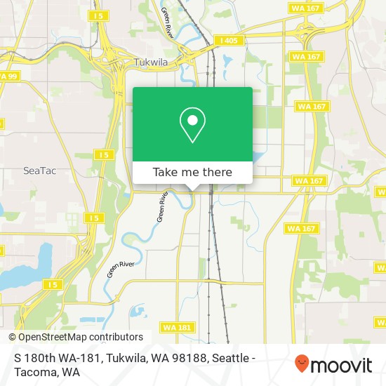 S 180th WA-181, Tukwila, WA 98188 map