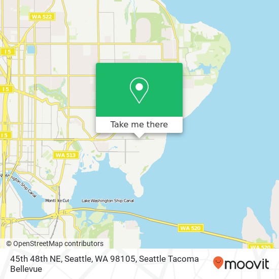 Mapa de 45th 48th NE, Seattle, WA 98105