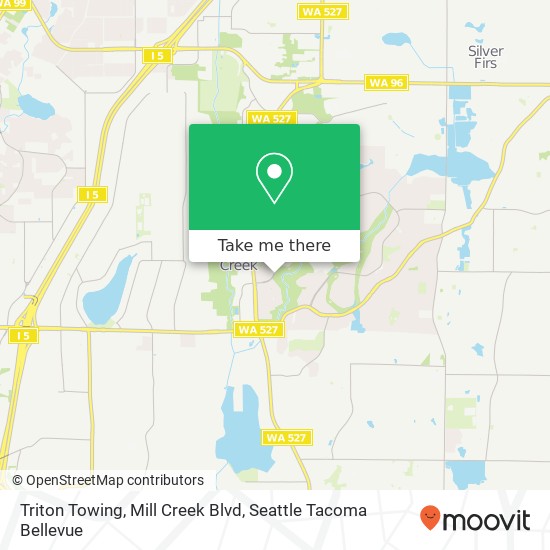 Mapa de Triton Towing, Mill Creek Blvd