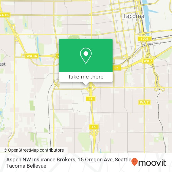 Mapa de Aspen NW Insurance Brokers, 15 Oregon Ave