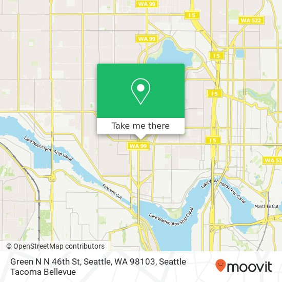 Mapa de Green N N 46th St, Seattle, WA 98103