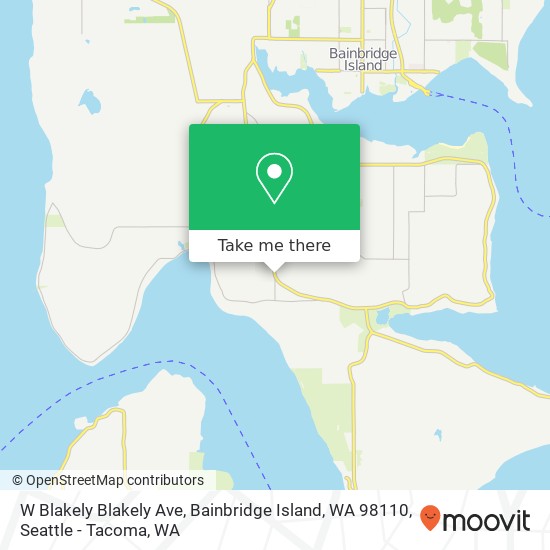 Mapa de W Blakely Blakely Ave, Bainbridge Island, WA 98110