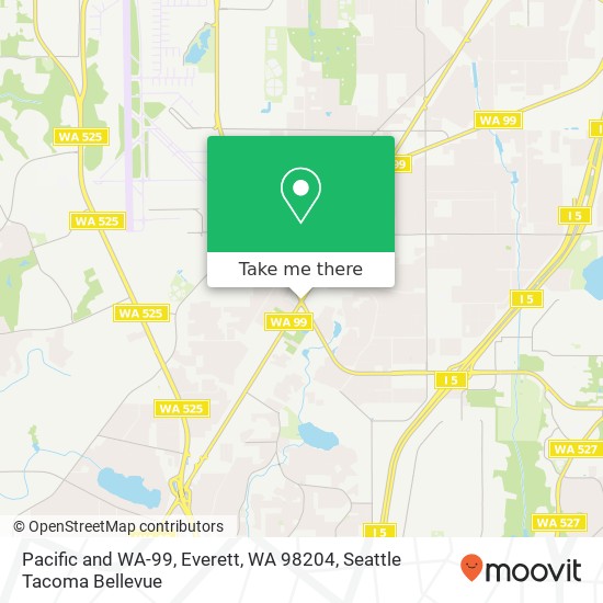 Mapa de Pacific and WA-99, Everett, WA 98204