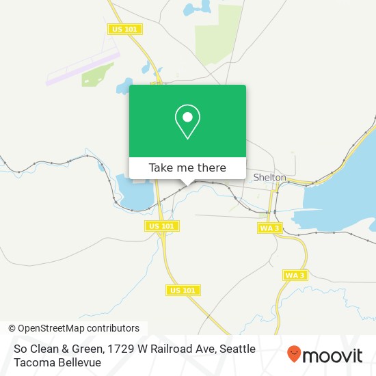 Mapa de So Clean & Green, 1729 W Railroad Ave