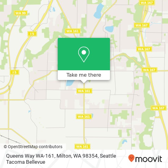 Mapa de Queens Way WA-161, Milton, WA 98354