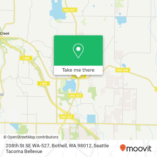 208th St SE WA-527, Bothell, WA 98012 map