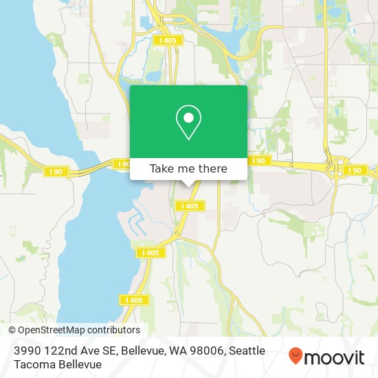 Mapa de 3990 122nd Ave SE, Bellevue, WA 98006