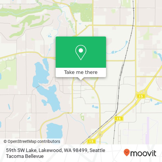 59th SW Lake, Lakewood, WA 98499 map