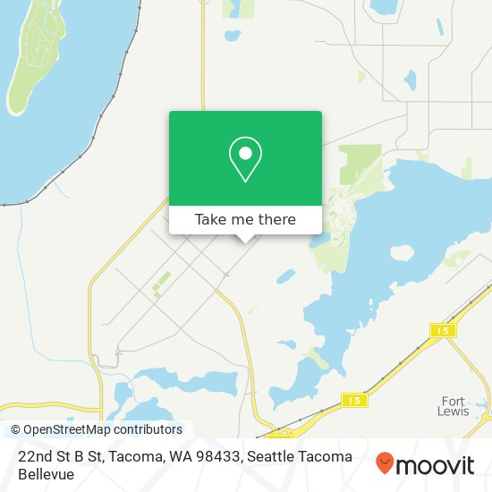 Mapa de 22nd St B St, Tacoma, WA 98433