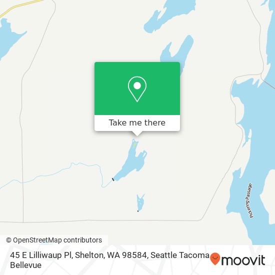 Mapa de 45 E Lilliwaup Pl, Shelton, WA 98584