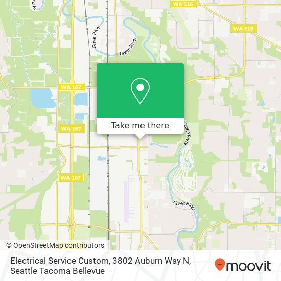 Mapa de Electrical Service Custom, 3802 Auburn Way N