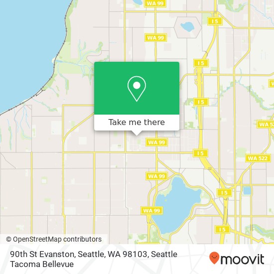 Mapa de 90th St Evanston, Seattle, WA 98103