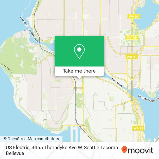 Mapa de US Electric, 3455 Thorndyke Ave W