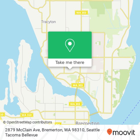 Mapa de 2879 McClain Ave, Bremerton, WA 98310