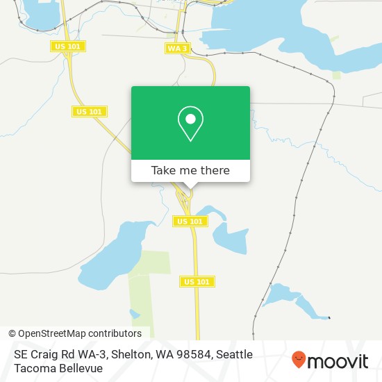 Mapa de SE Craig Rd WA-3, Shelton, WA 98584