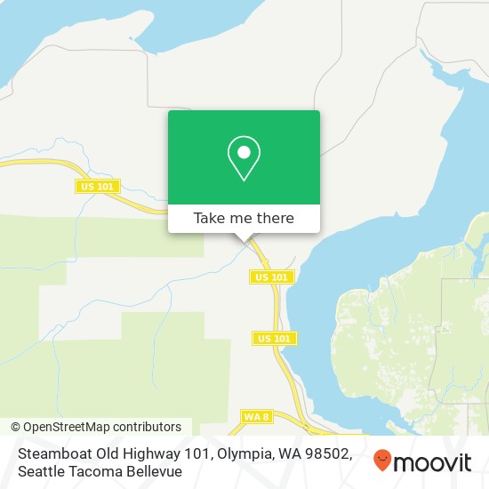 Mapa de Steamboat Old Highway 101, Olympia, WA 98502