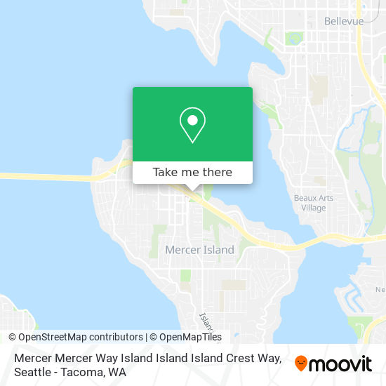 Mapa de Mercer Mercer Way Island Island Island Crest Way