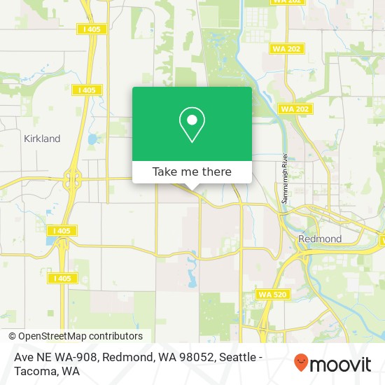 Mapa de Ave NE WA-908, Redmond, WA 98052
