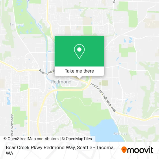 Bear Creek Pkwy Redmond Way map