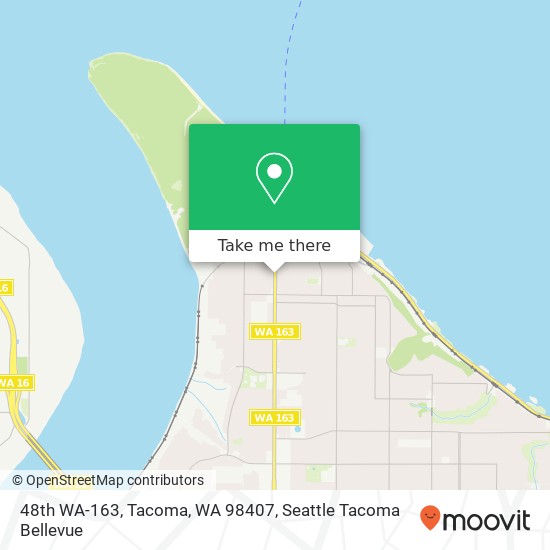 Mapa de 48th WA-163, Tacoma, WA 98407