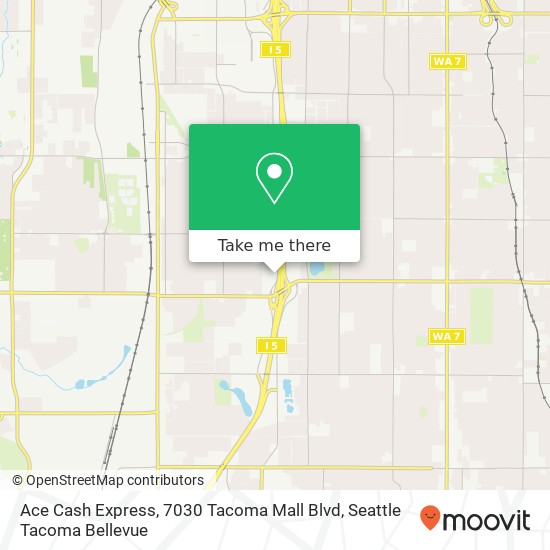 Mapa de Ace Cash Express, 7030 Tacoma Mall Blvd