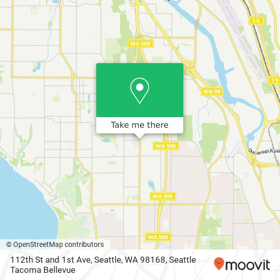 Mapa de 112th St and 1st Ave, Seattle, WA 98168