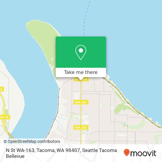 N St WA-163, Tacoma, WA 98407 map