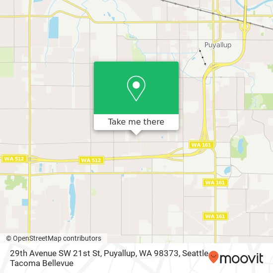 29th Avenue SW 21st St, Puyallup, WA 98373 map