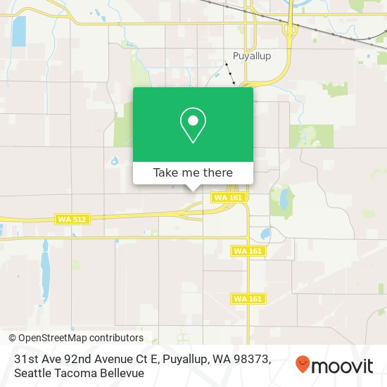 Mapa de 31st Ave 92nd Avenue Ct E, Puyallup, WA 98373