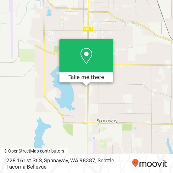 Mapa de 228 161st St S, Spanaway, WA 98387